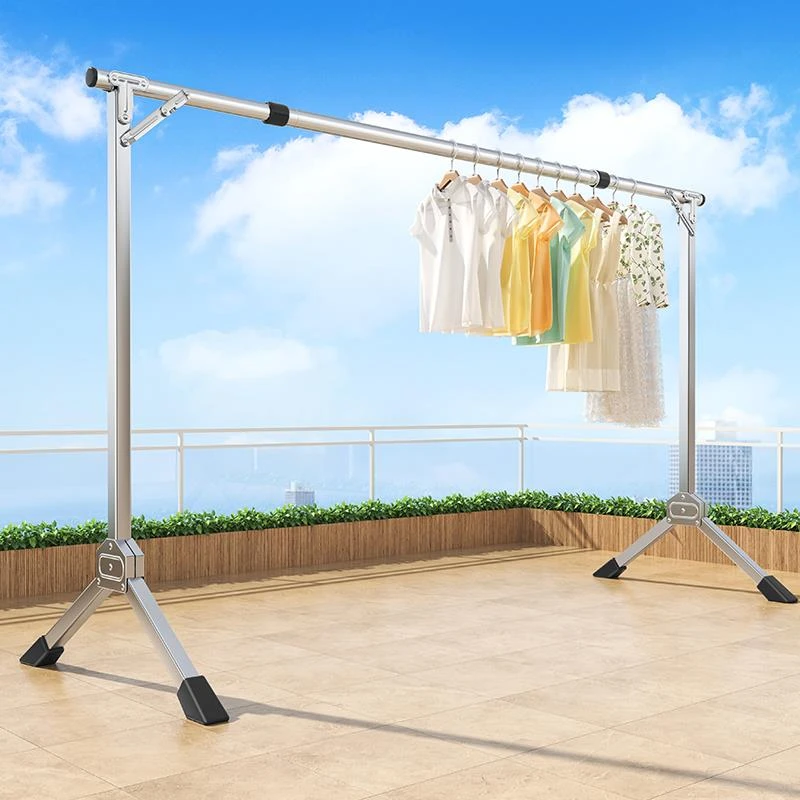 简易晾衣架落地折叠家用卧室阳台晒衣架婴儿凉衣服挂架宿舍凉衣杆