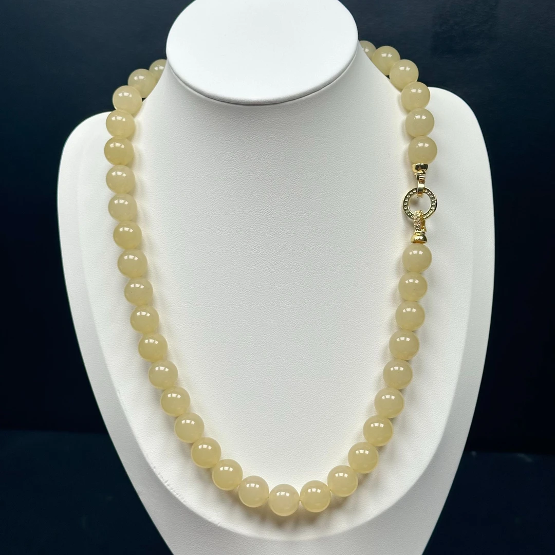 新疆山料黄口12m项链时尚经典气质－A2031