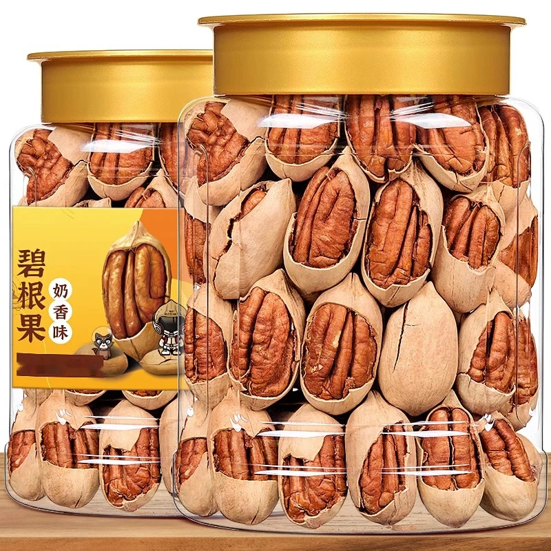 【优选】香脆饱满碧根果精选大颗粒即食新鲜香酥碎仁烘培零食罐装