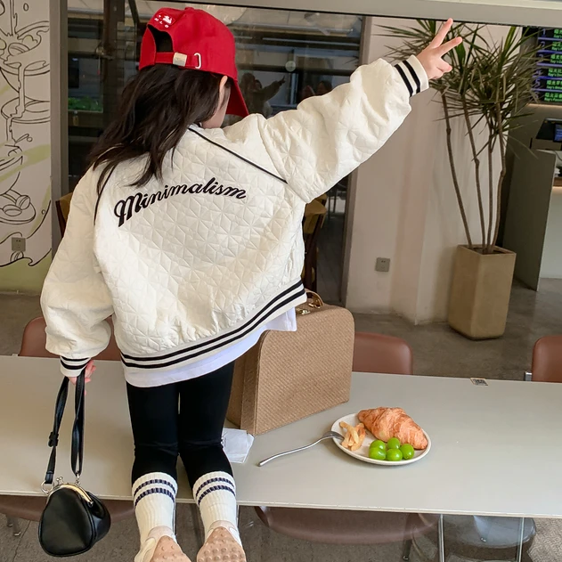 女童外套宝宝春秋款2025新款韩版童装洋气女孩百搭休闲儿童棒球服
