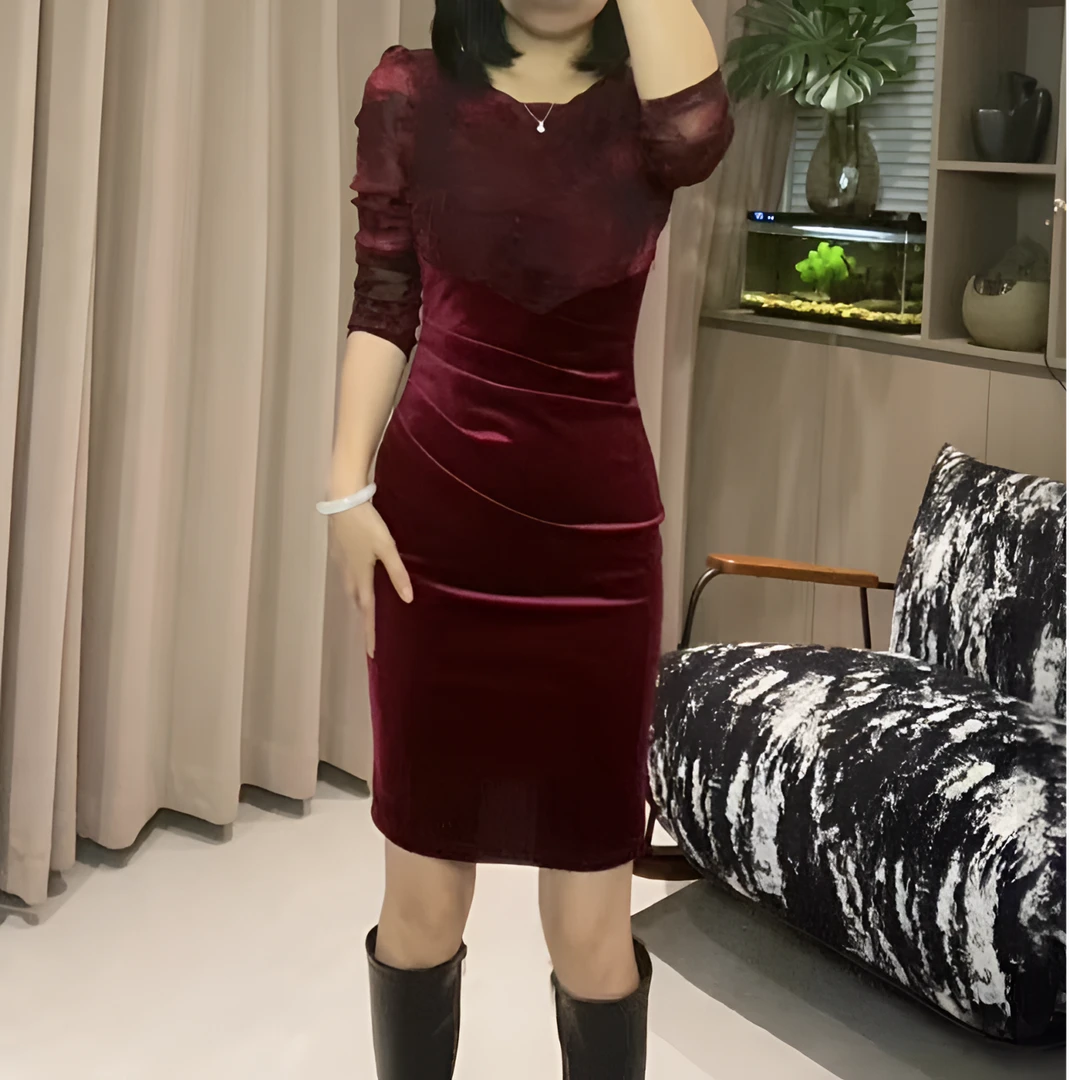 气质显瘦女人味高级感连衣裙YF646