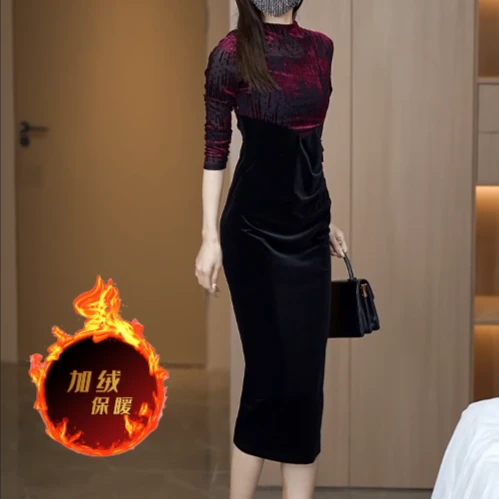 气质显瘦女人味连衣裙时尚显高洋气收腰显高轻Q191381