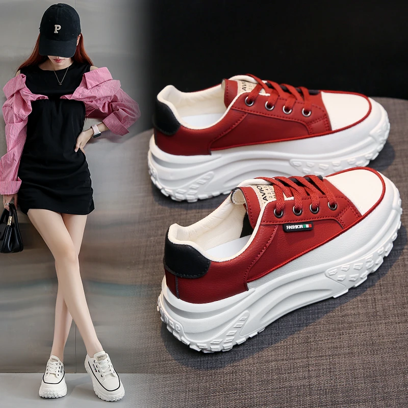 增高百搭老爹鞋2024炸街小白鞋女款百搭鞋子女款学生运动休闲鞋女