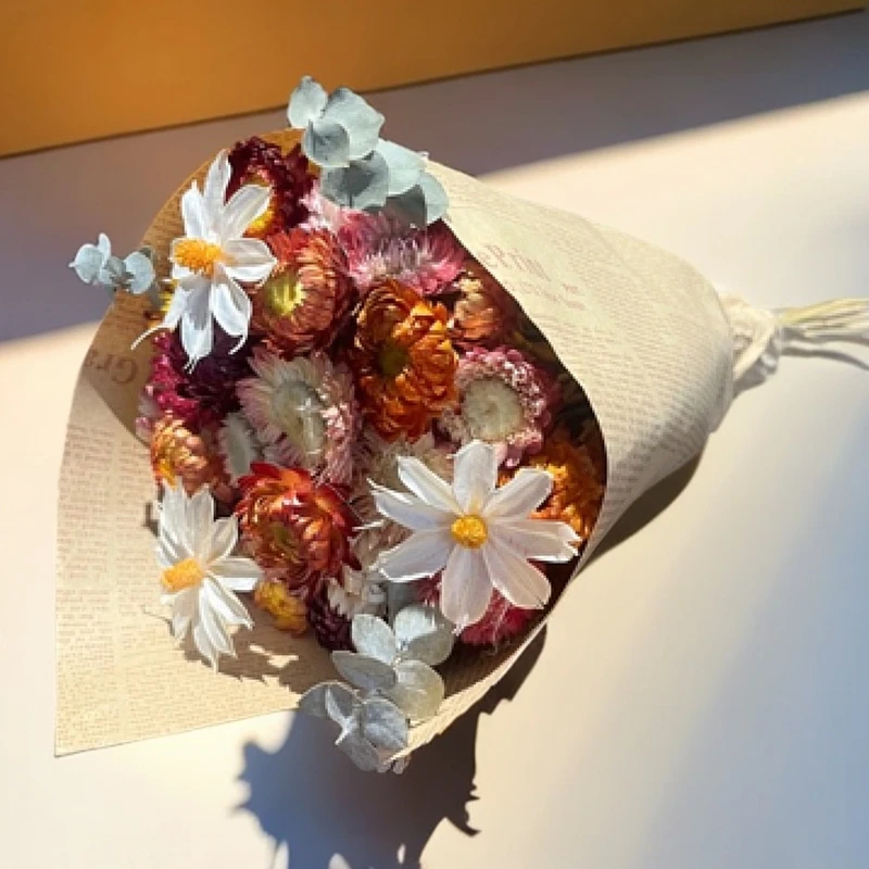 天然太阳花干花，麦秆菊真花鲜花风干花束家居摆件