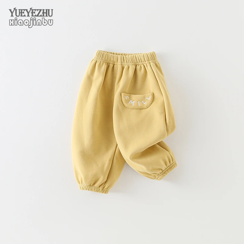 宝宝加绒裤子秋冬一体绒休闲百搭卫裤婴幼儿冬款宽松束脚长裤小童