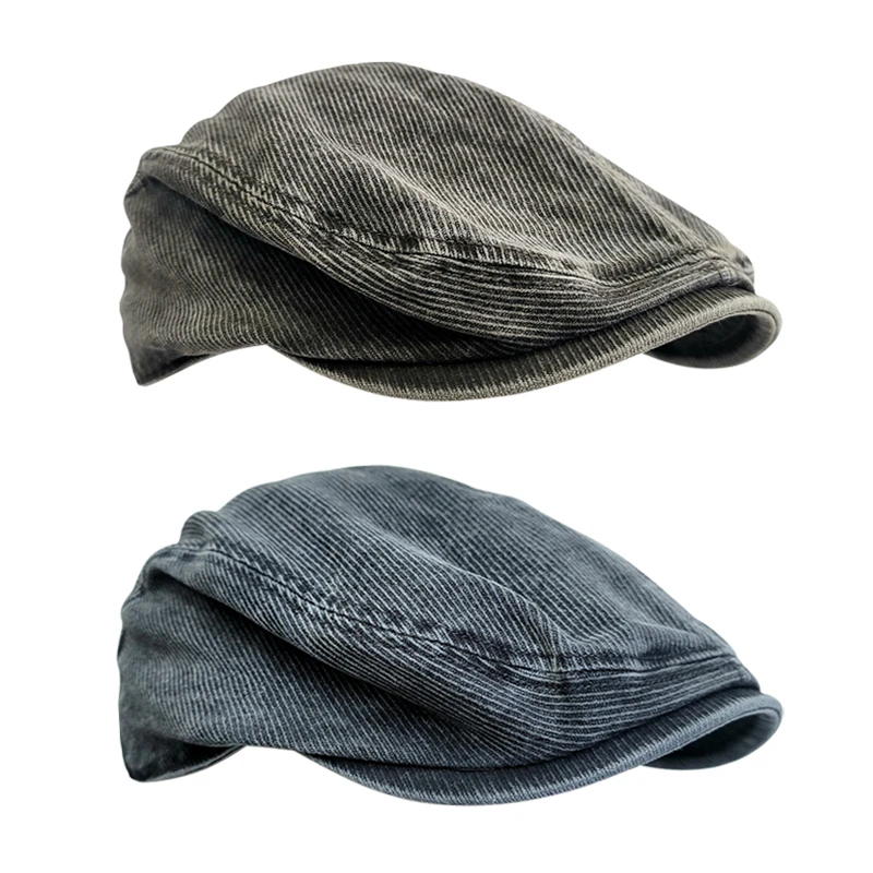 西里布H021全棉复古贝雷帽水洗前进帽做旧鸭舌帽休闲百搭画家帽男