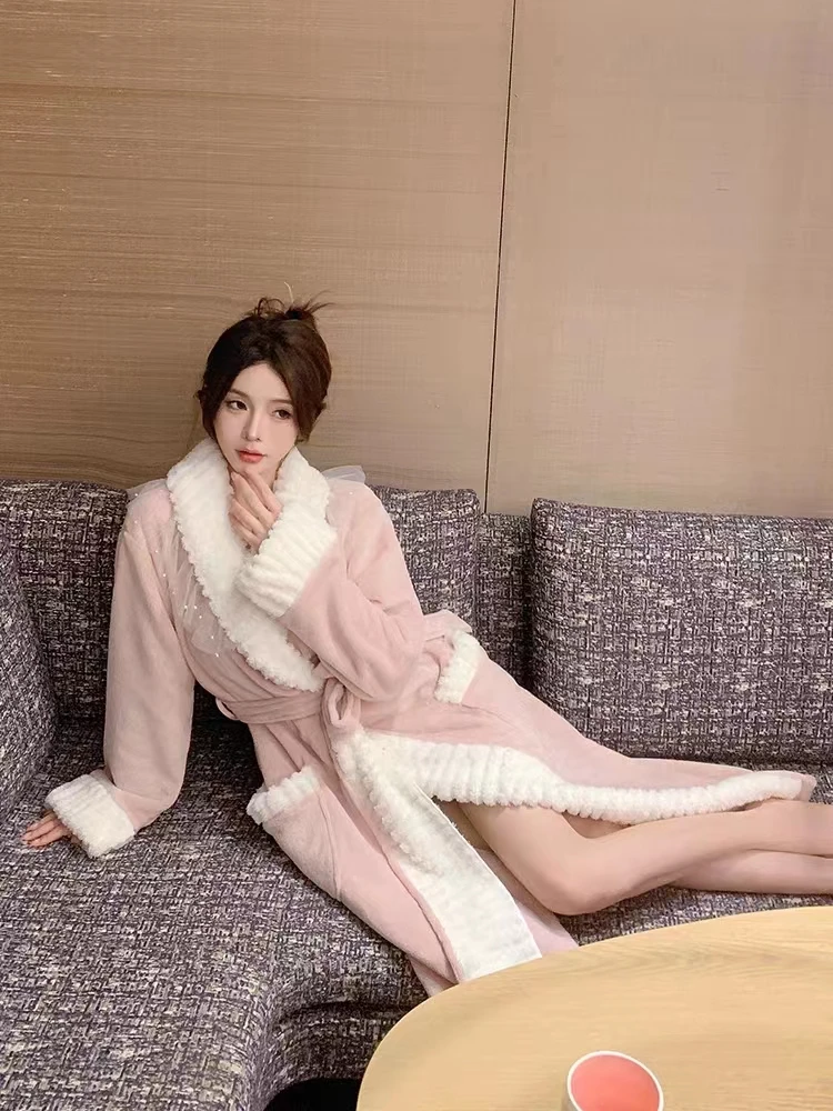 爱唯美 气质女士花边家居服睡袍【交个朋友专属】
