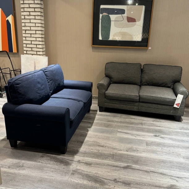 150*83*86*45*53cm美式简约布艺沙发现代复古双人沙发