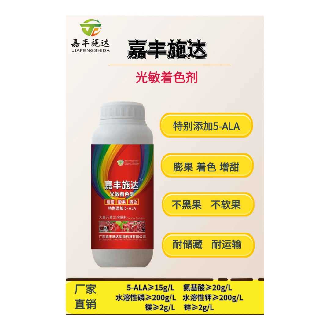 光敏着色剂技术产品叶绿素喷施溶解膨大增强坐果率增产增甜早上色