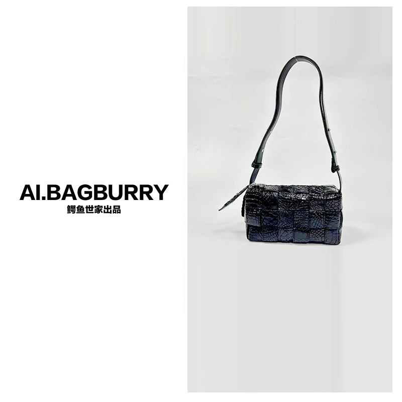 AI.BAGBURRY2024年新款时尚真皮经典鳄鱼皮女士斜挎包
