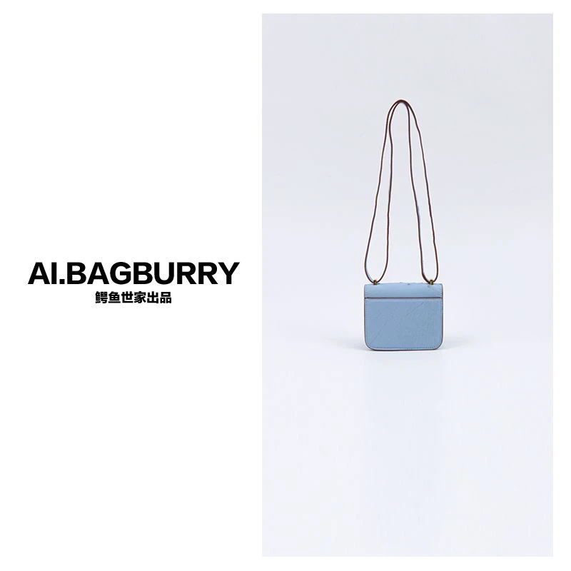 AI.BAGBURRY2024新款女士真皮休闲mini百搭时尚简约鸵鸟皮斜跨包