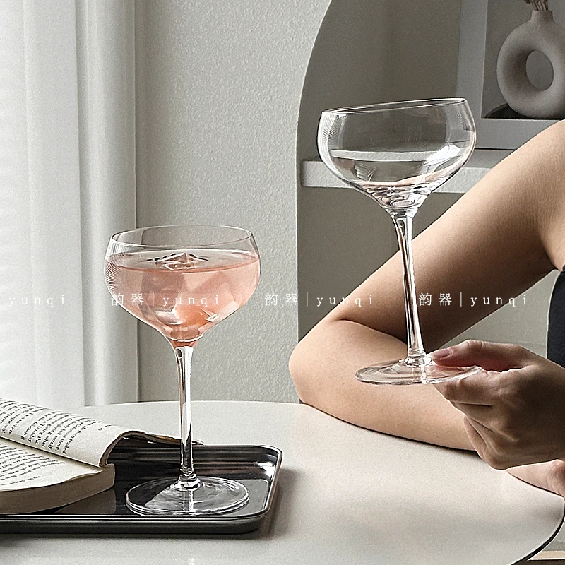 韵器ins风鸡尾酒塔杯玻璃高脚杯蝶形香槟杯玛格丽特酒杯杯子ins