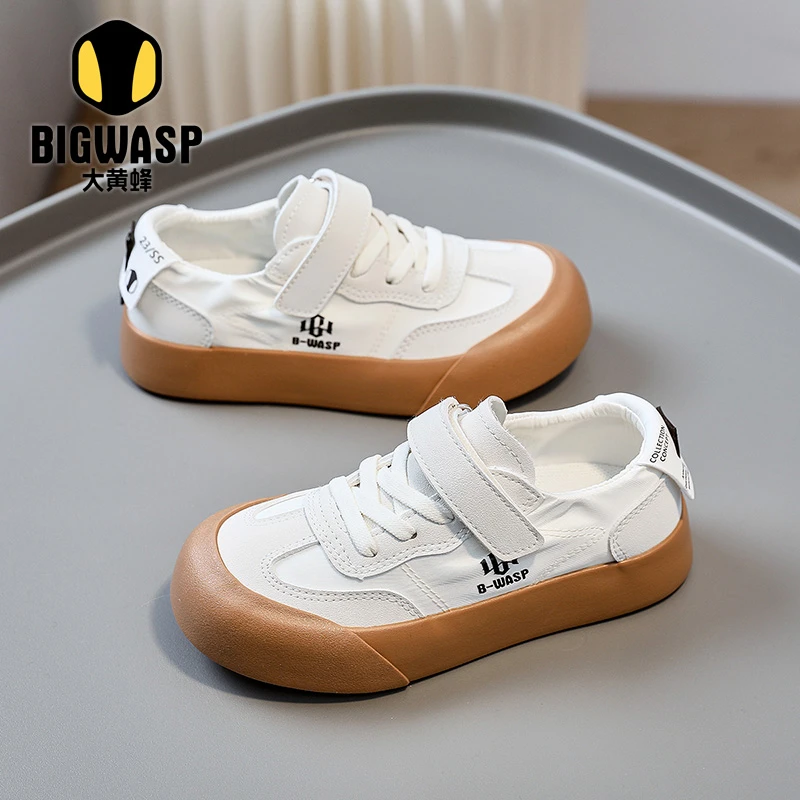 大黄蜂童鞋2024春秋中大童6-8-12岁防滑儿童鞋男童板鞋女童小白鞋