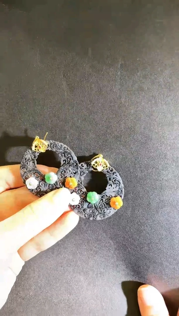 【闪购商品】翡翠耳饰未镶嵌支持24小时鉴赏