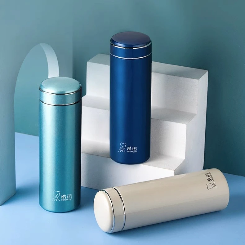 希诺真空保温杯高档商务泡茶杯子女大容量便携茶杯男士不锈钢水杯