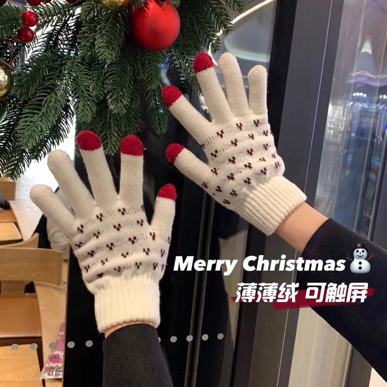 ins小心心爱心可触屏手套可爱秋冬保暖手套情侣款圣诞礼物