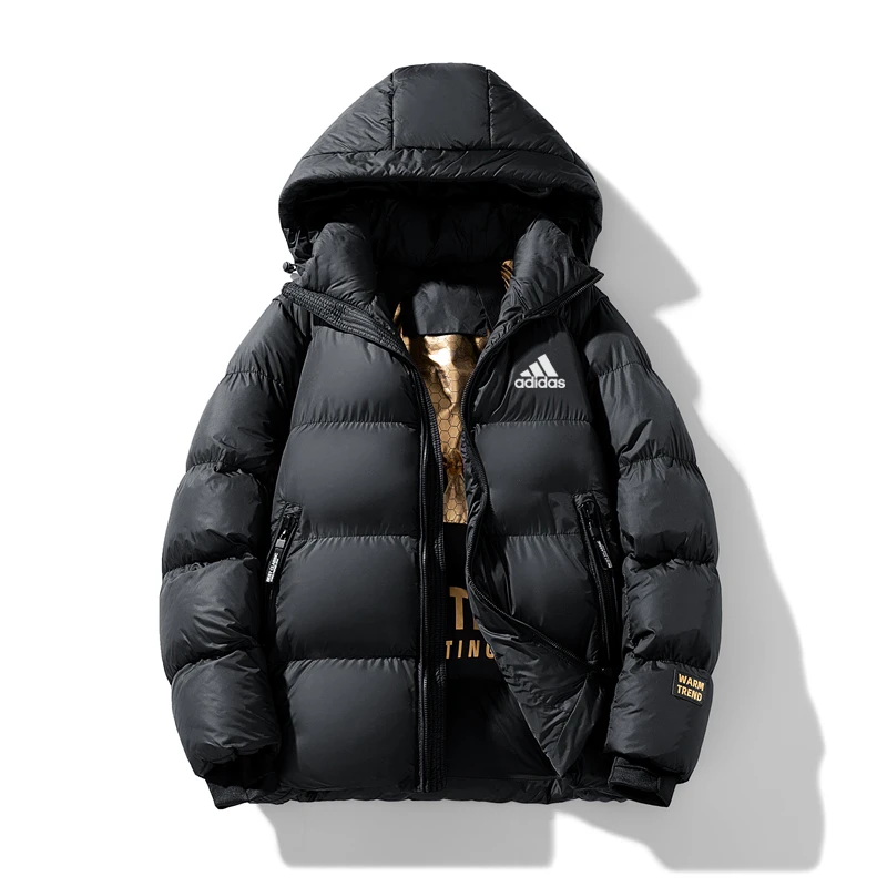 三叶草阿迪达斯潮流棉衣男冬季加厚保暖连帽棉服宽松情侣款棉袄
