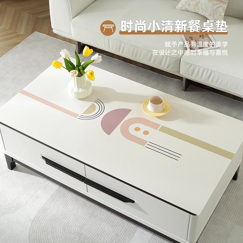 2023新款pvc茶几桌垫防油防水防烫免洗皮革定制餐桌台布轻奢高级
