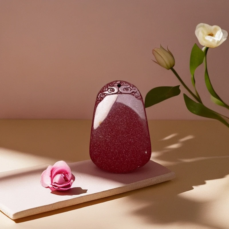 含辰砂工艺品朱砂高高含量紫金砂吊坠平安无事牌男女款挂件