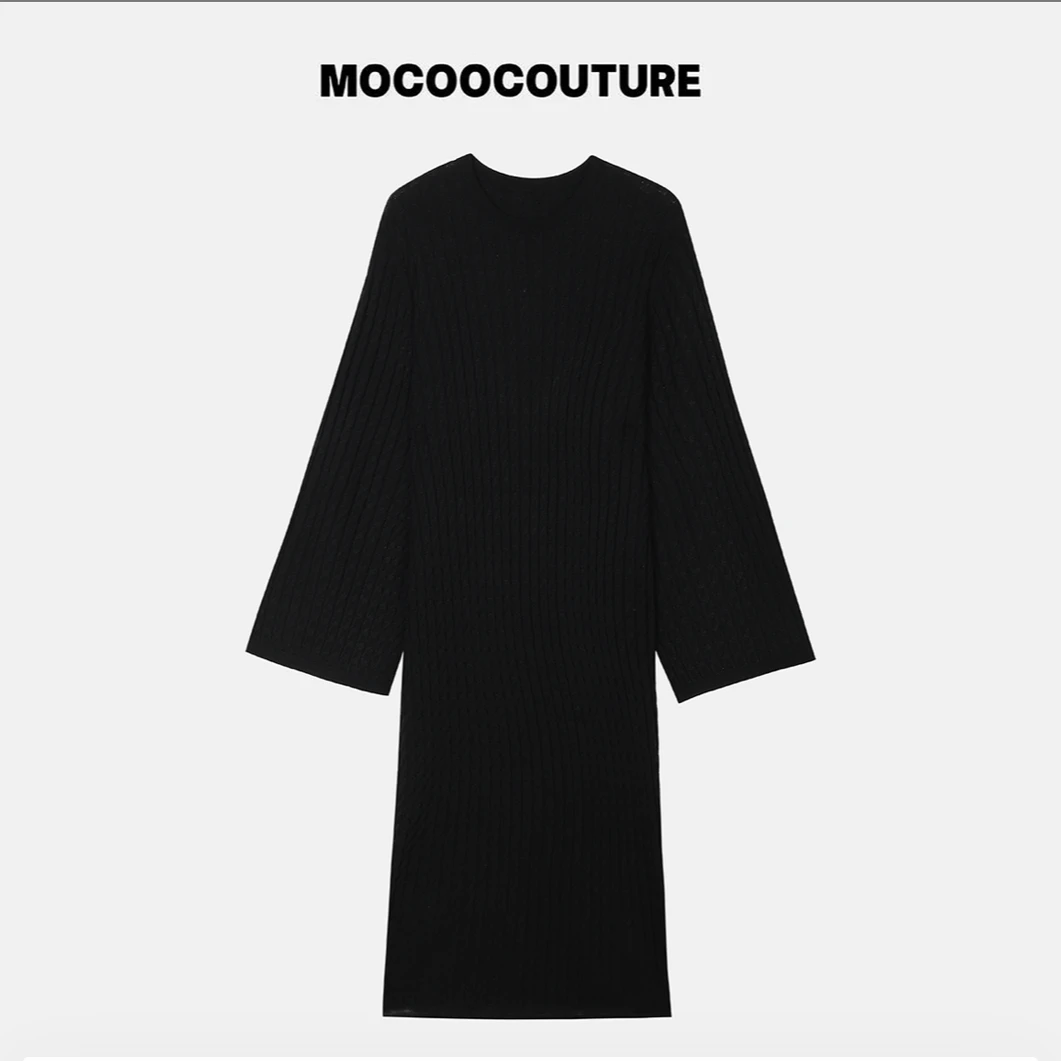 舒适主义 麻花针织 连衣裙992