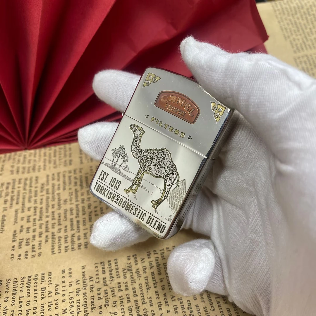 ZORRO佐罗910巴雷特镶嵌双色骆驼煤油打火机平开限量经典盘玩
