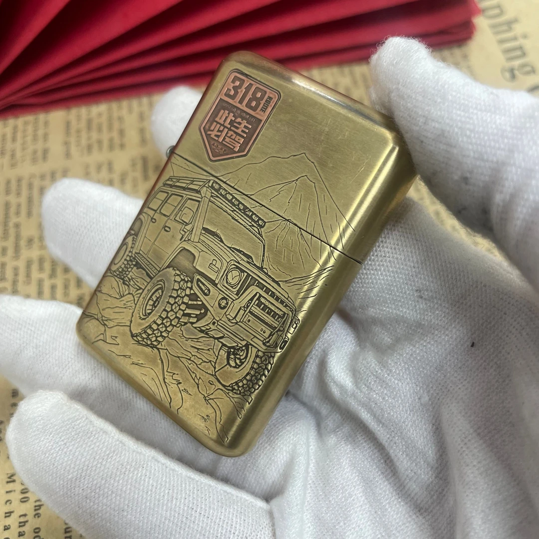 ZORRO佐罗790原铜镶嵌318川藏线超薄三代平头纯铜造化内胆打火机