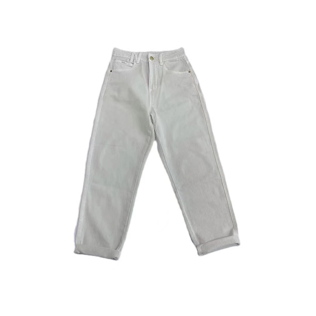 2025春秋新款显瘦月光灰老爹裤宽松遮肉百搭长裤女