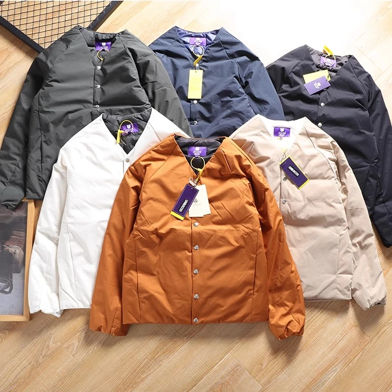 陈冠希同款 紫标户外防水无领轻型薄款羽绒服夹克内胆男女冬季