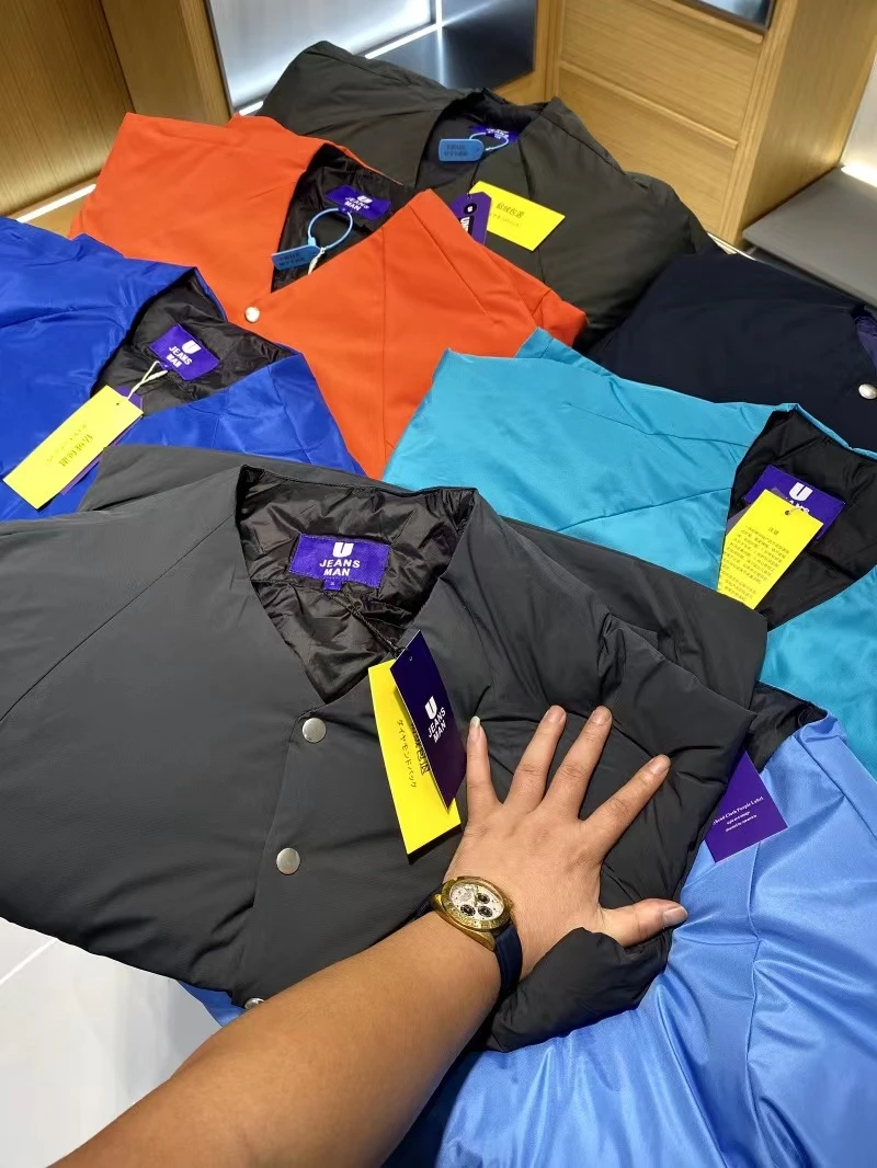 陈G希同款紫标户外防水无领轻型薄款羽绒服夹克内胆男女冬季外套