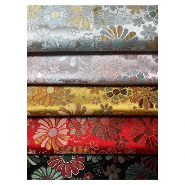 新宋锦太阳花提花面料可做上衣旗袍马甲套装马面裙等布料