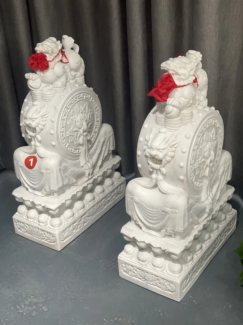 貔貅门墩抱鼓石汉白玉门当庭院摆件石雕