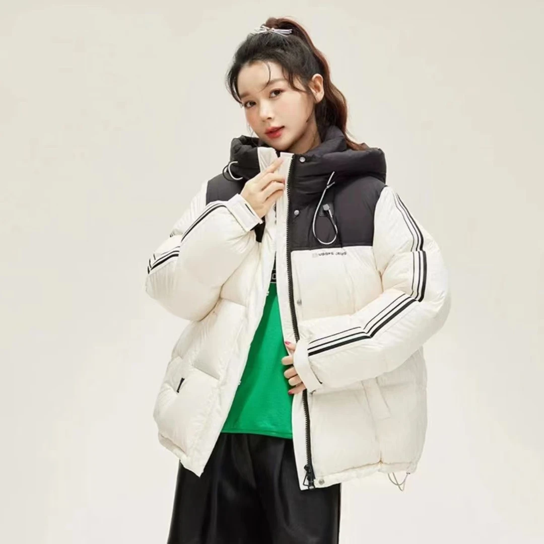 冬季服女短款2023新款拼色面包服加厚运动休闲百搭外套爆款棉服