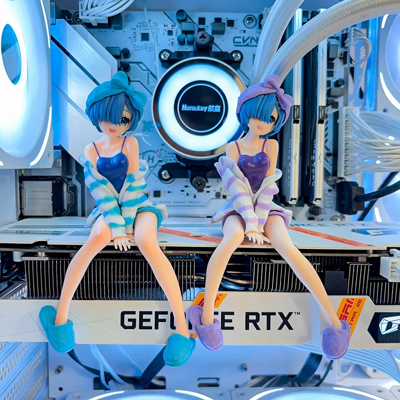 拉姆蕾姆动漫手办模型摆件美少女二次元电脑桌机箱显卡装饰海景房