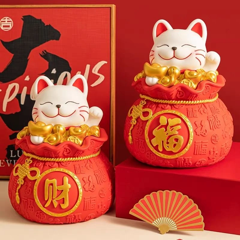 招财猫存钱罐2024新款龙年儿童礼物男女孩大容量只进不出储蓄罐子