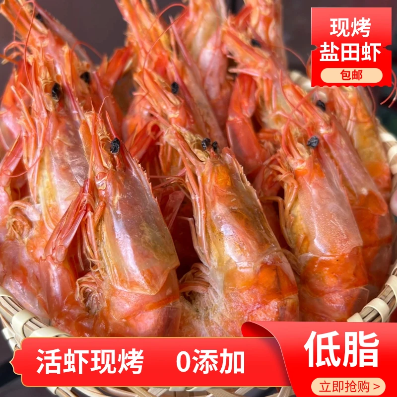 烤虾干休闲聚会零食低脂高蛋白追剧烤虾海鲜零食海鲜大号烤虾100g