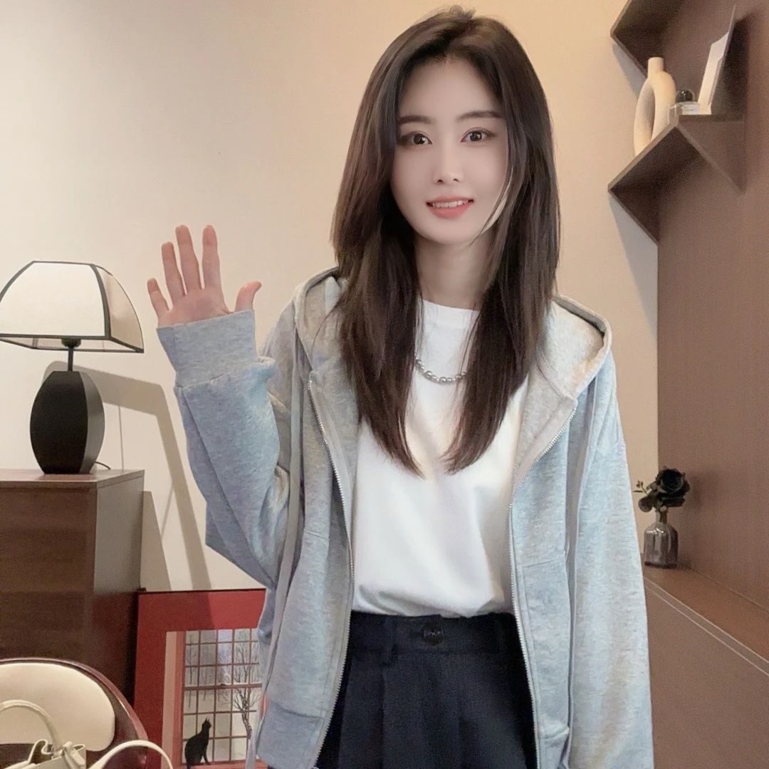 【Niche Young】十里长歌 休闲百搭长袖连帽韩版韩版外套 Y5168