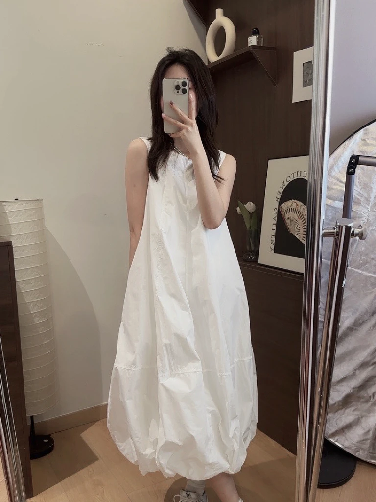 【Niche Young】邂逅 气质白色小众甜美设计感连衣裙 B80576