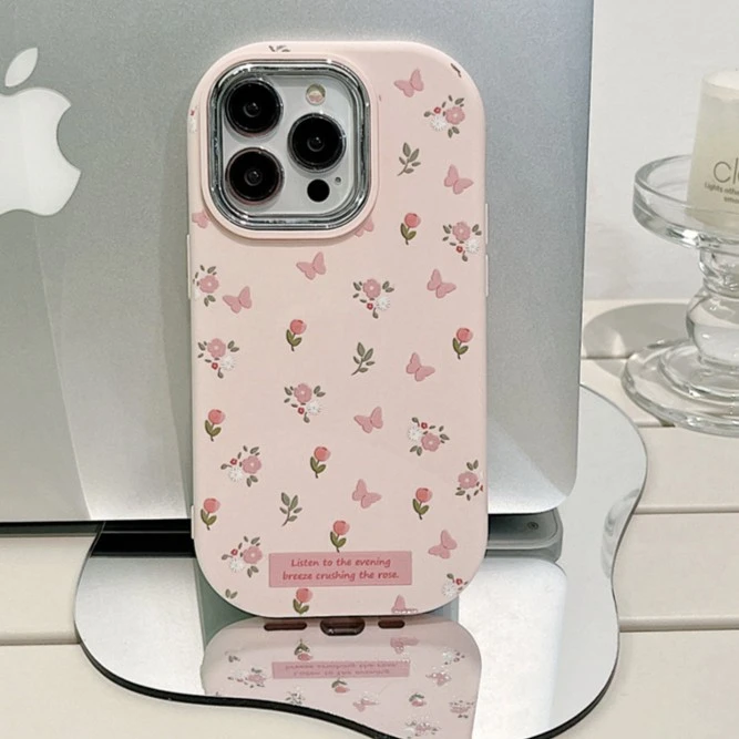 高级感碎花小胖墩iPhone15/14promax手机壳苹果13/12小众11女款XR