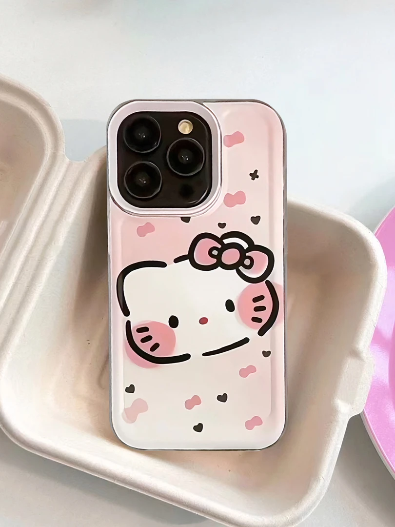 苹果oppo红米vivo华为可爱KT猫iPhone14/15手机壳13卡通12/11软xr