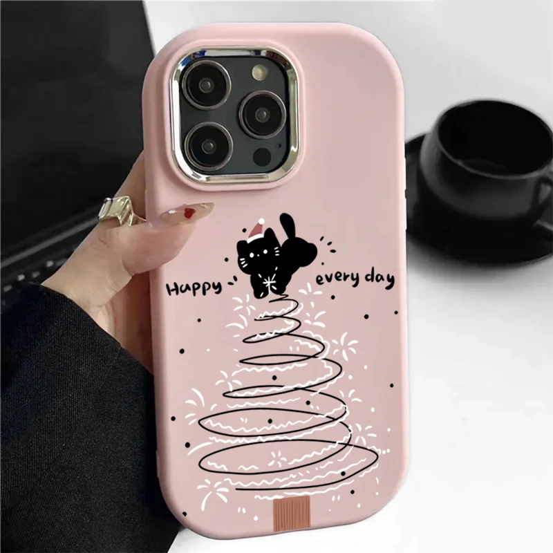 ins趣味圣诞猫咪iPhone15promax手机壳苹果14/13卡通12小众11女xr