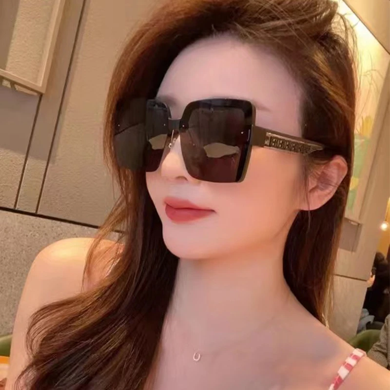 时尚黑色偏光镜女士无框显瘦网红款2209太阳眼镜 防紫外线