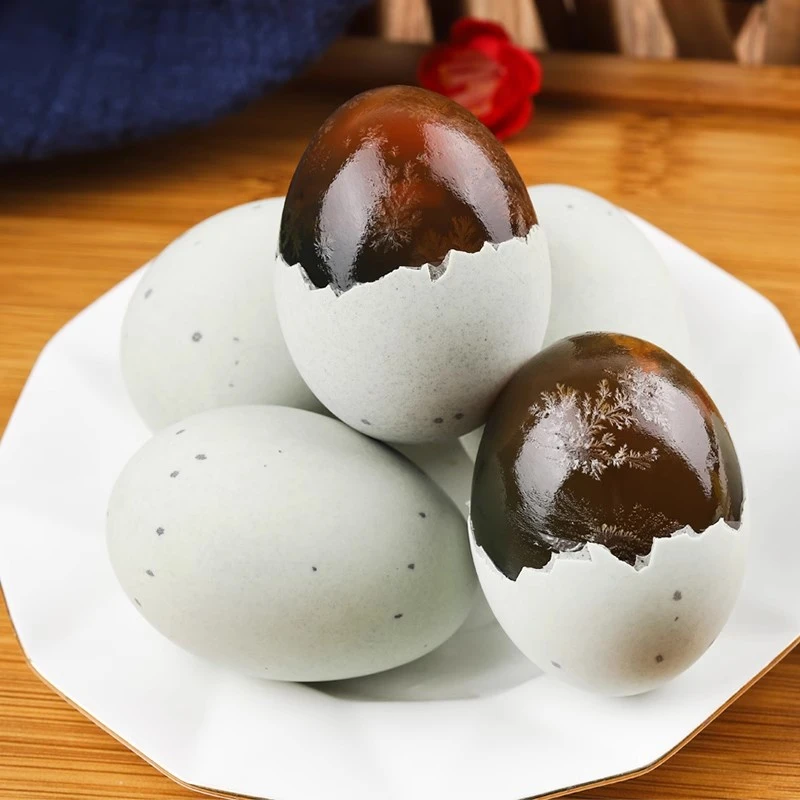 正宗鄱阳湖无铅皮蛋50-59g共16枚溏心松花蛋变蛋松花皮蛋批发