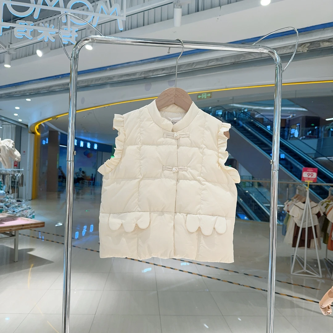 MOMOCO女童秋冬季新款洋气时髦轻薄羽绒马甲外套75880116001