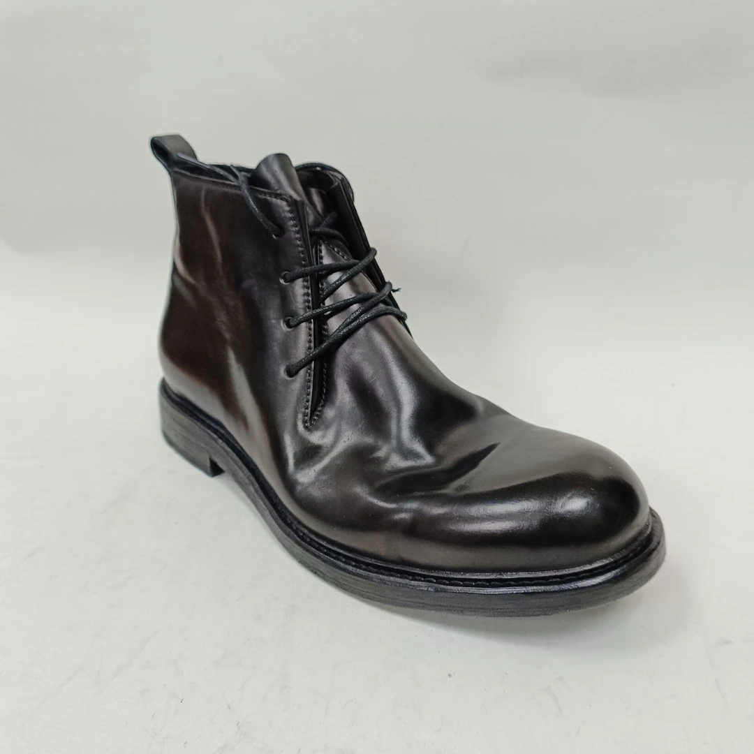 新款水洗复古手工伞兵工装靴8111真皮牛皮系带男鞋男士时尚潮流