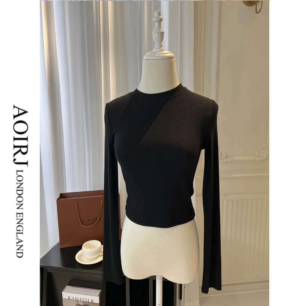 秋冬圆领显瘦打底衫修身显瘦百搭高领打底衫女内搭高级感