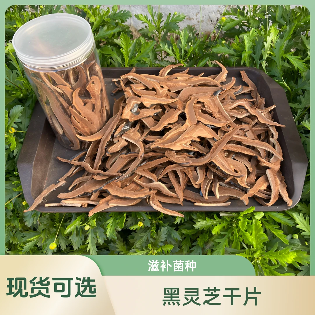 云南黑灵芝干片茶煲汤泡酒现货现称干货百草滋补菌种