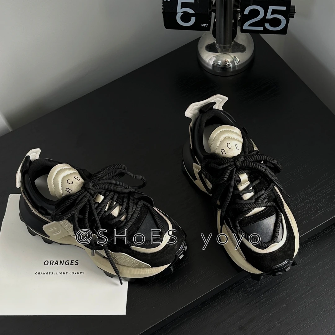 【莜.莜】“慢跑阿甘鞋”厚底增高显脚小时尚休闲运动鞋女