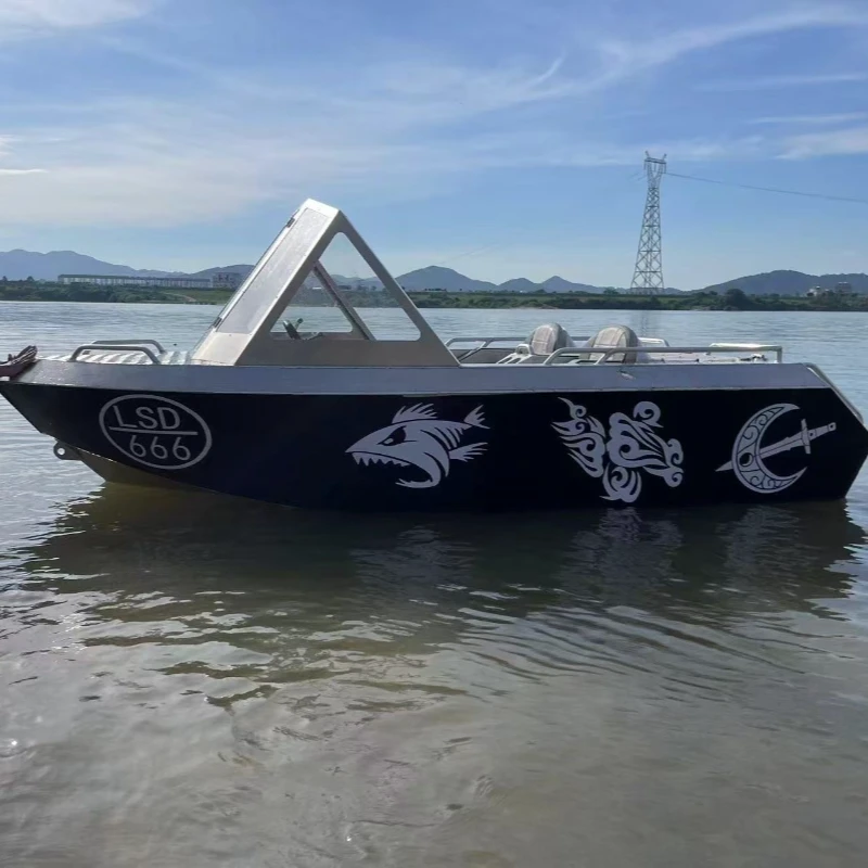 四人水上运动高速汽油柴油铝合金滑水竞技喷射艇钓鱼娱乐卡丁船