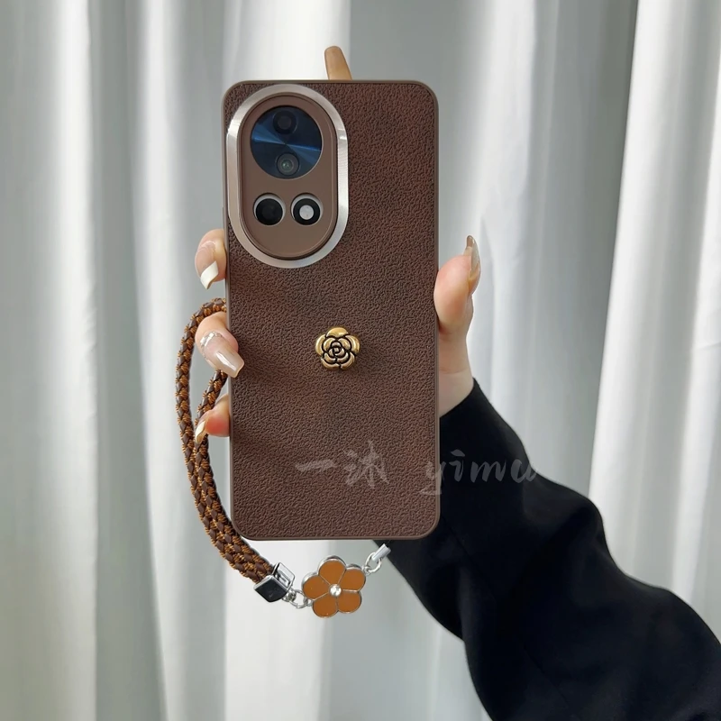适用华为nova12pro手机壳新款12ultra套华为复古花朵潮牌女款挂绳
