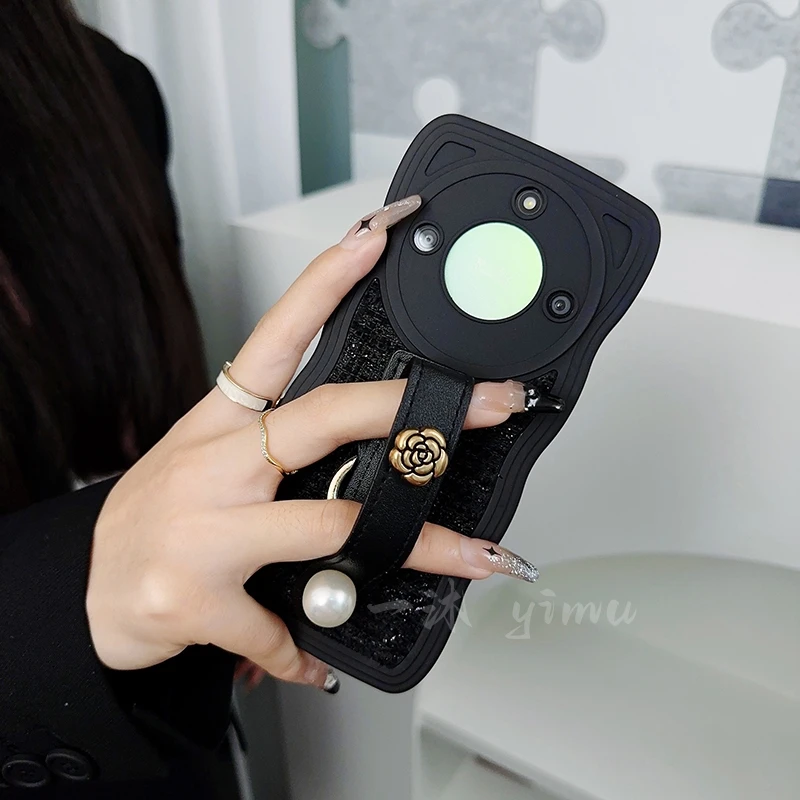 适用荣耀x40手机壳新款x40套honor高级腕带x40i布艺简约小众女款